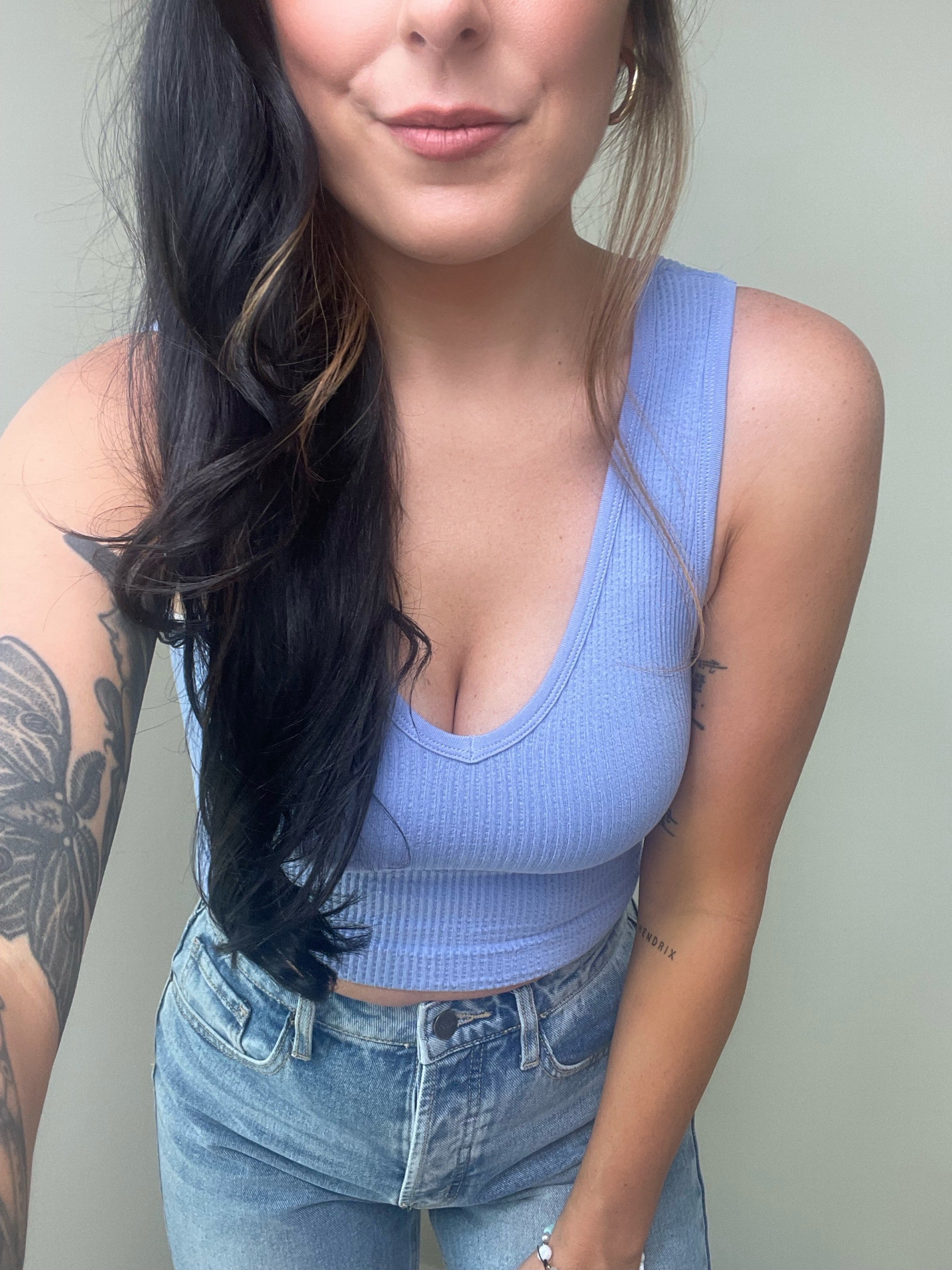 Ava Brami Tank - Lilac Blue